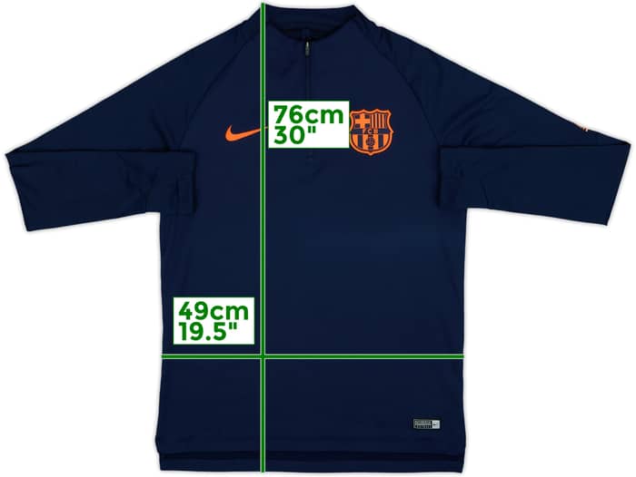 2018-19 Barcelona Nike 1/4 Zip Drill Top - 6/10 - (M)