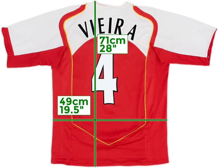 2004-05 Arsenal Home Shirt Vieira #4 - 5/10 - (M)
