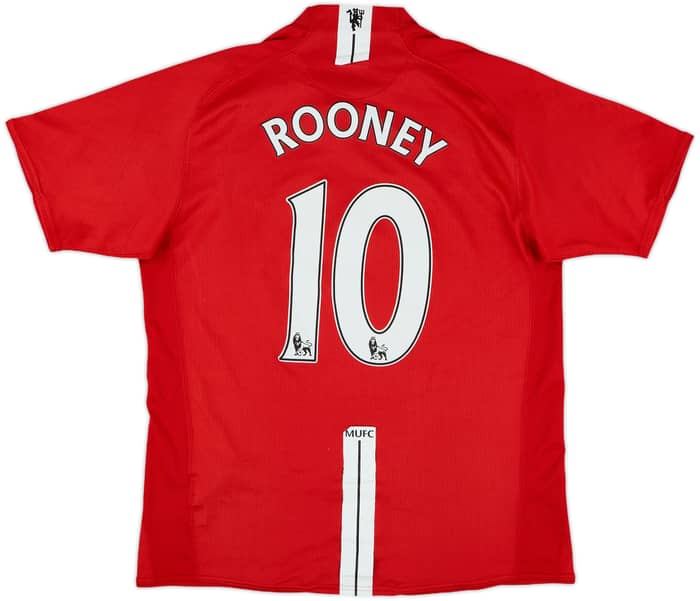 2007-09 Manchester United Home Shirt Rooney #10 - 6/10 - (M)