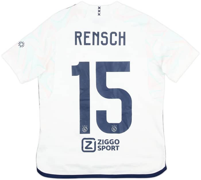 2023-24 Ajax Away Shirt Rensch #15 - 6/10 - (L.Boys)