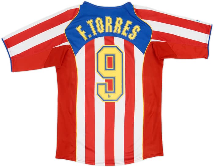 2004-05 Atletico Madrid Home Shirt Torres #9 - 7/10 - (S)