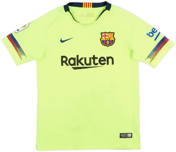2018-19 Barcelona Away Shirt - 4/10 - (M.Boys)