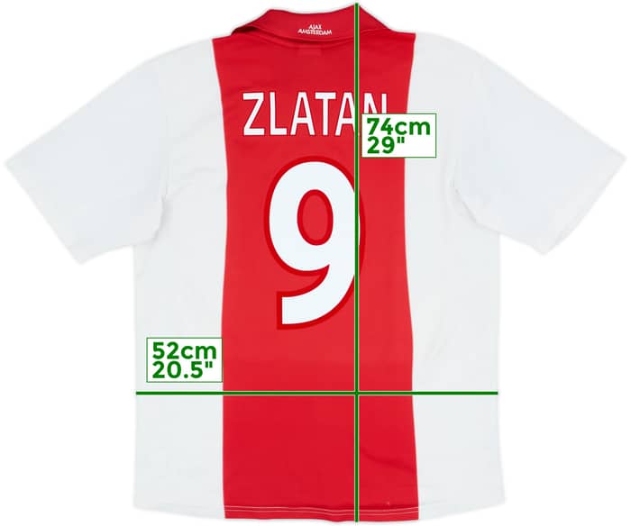 2001-02 Ajax Home Shirt Zlatan #9 - 6/10 - (M)