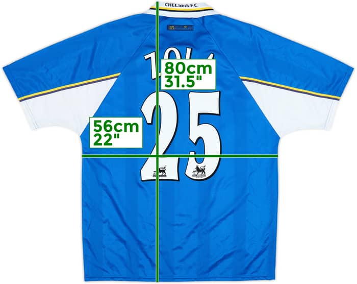 1997-99 Chelsea Home Shirt Zola #25 - 9/10 - (L)