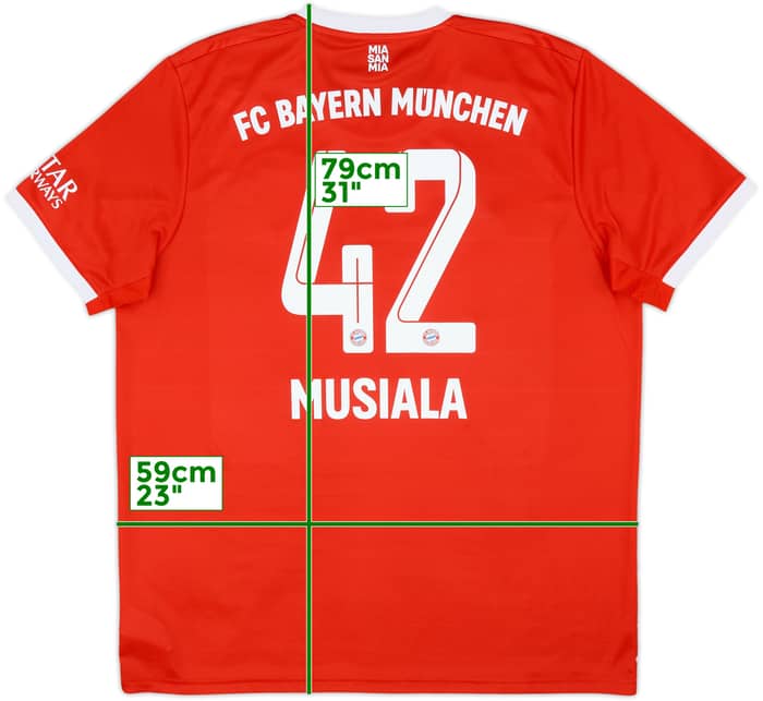 2022-23 Bayern Munich Home Shirt Musiala #42 - 9/10 - (XL)