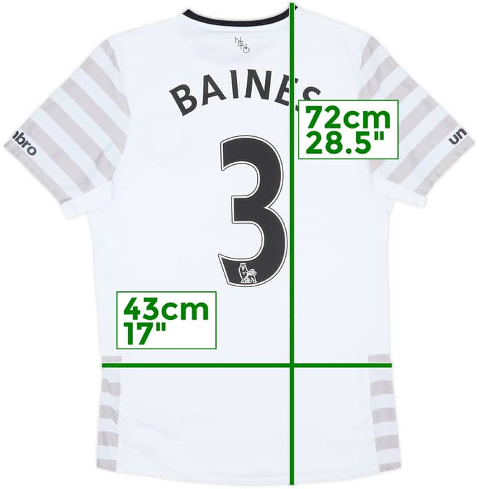 2015-16 Everton Away Shirt Baines #3 - 9/10 - (S)