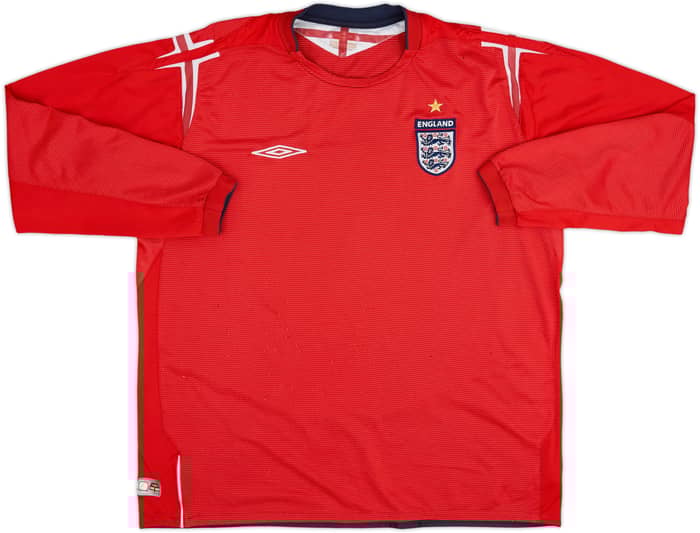 2004-06 England Away L/S Shirt - 4/10 - (XL)