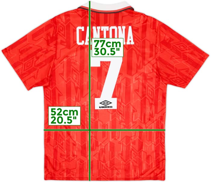 1992-94 Manchester United Home Shirt Cantona #7 - 5/10 - (L)
