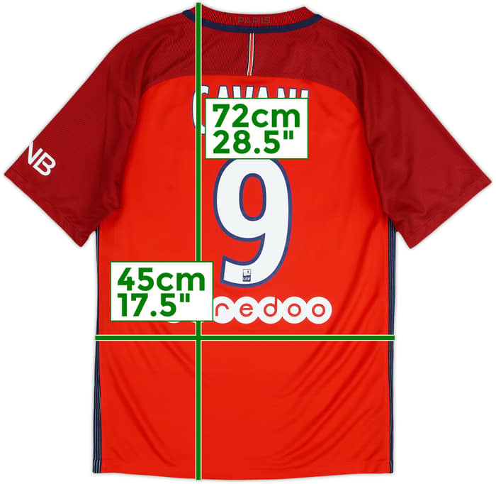 Camiseta de visitante de Paris Saint-Germain 2016-17 Cavani #9 - 8/10 - (S)