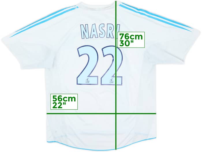 2004-05 Olympique Marseille Home Shirt Nasri #22 - 7/10 - (L)