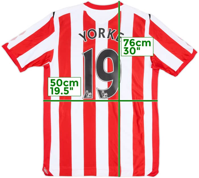 2008-09 Sunderland Home Shirt Yorke #19 - 8/10 - (L)