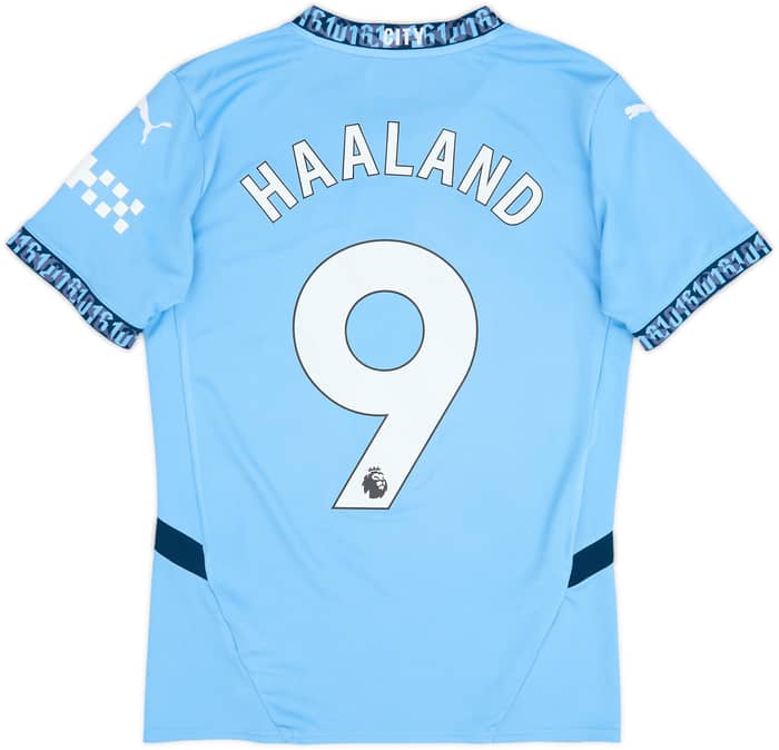 2024-25 Manchester City Home Shirt Haaland #9 - 8/10 - (S)