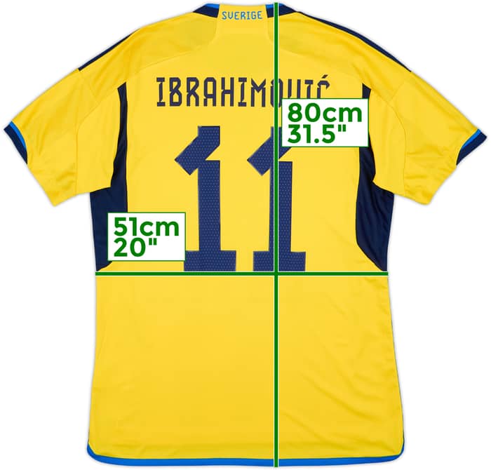 2022-23 Sweden Home Shirt Ibrahimovic #11 - 10/10 - (L)
