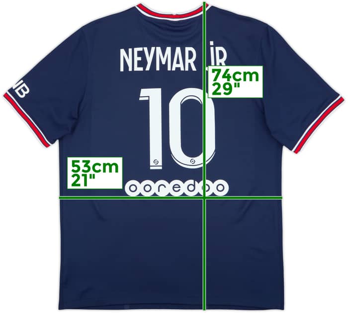 2021-22 Paris Saint-Germain Home Shirt Neymar Jr #10 - 7/10 - (L)