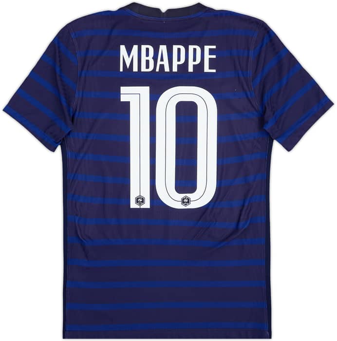 2020-21 France Authentic Home Shirt Mbappe #10 - 7/10 - (S)