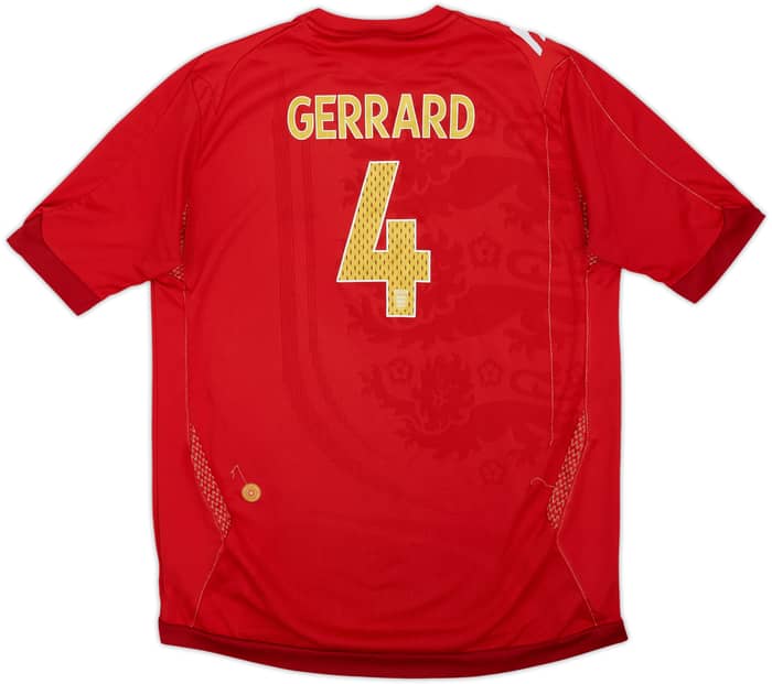 2006-08 England Away Shirt Gerrard #4 - 5/10 - (XL.Boys)