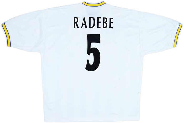 1996-98 Leeds United Home Shirt Radebe #5 - 8/10 - (XL)