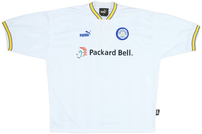 1996-98 Leeds United Home Shirt Radebe #5 - 8/10 - (XL)