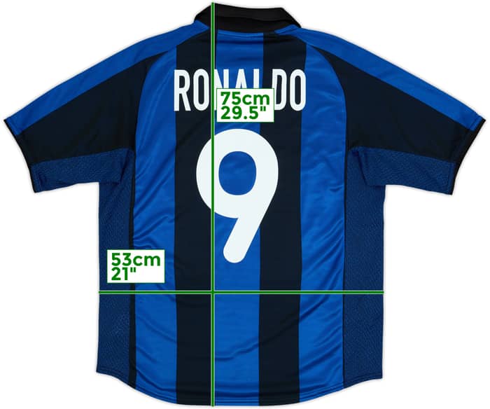 2001-02 Inter Milan Home Shirt Ronaldo #9 - 8/10 - (M)