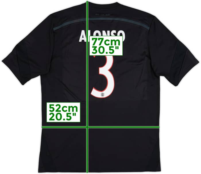 2014-15 Bayern Munich Third Shirt Alonso #3 - 6/10 - (L)