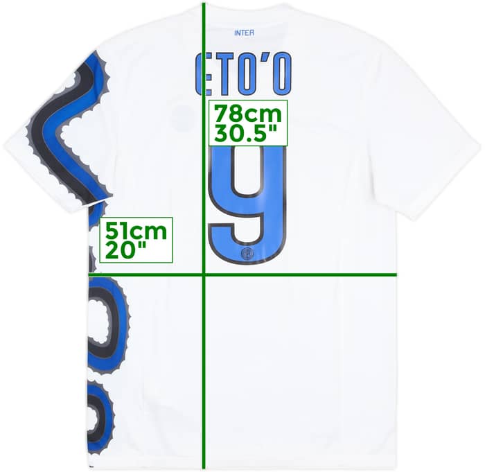 2010-11 Inter Milan Away Shirt Eto'o #9 - 8/10 - (M)
