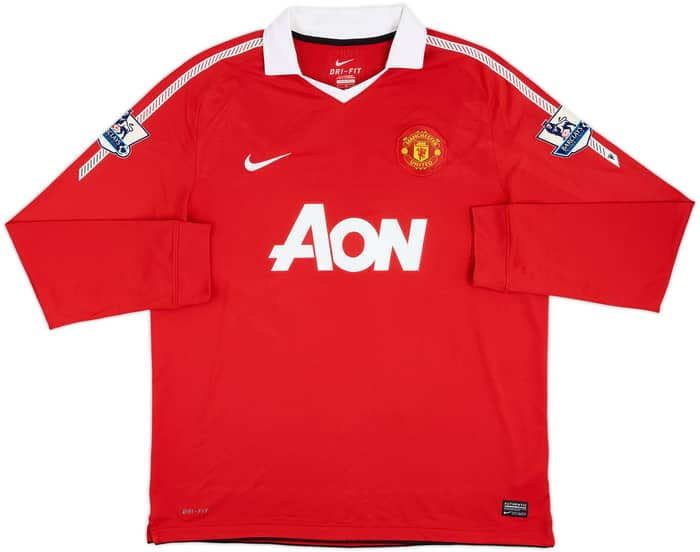 2010-11 Manchester United Home L/S Shirt Chicharito #14 - 6/10 - (XL)