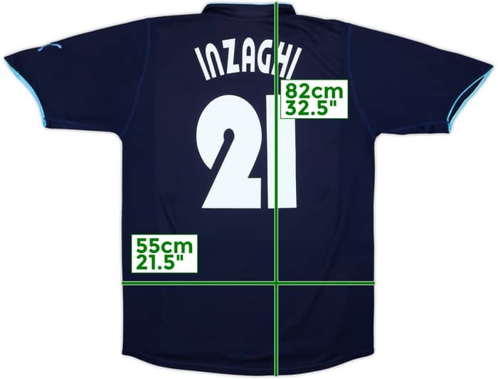 Camiseta de visitante del Lazio 2002-03 Inzaghi #21 - 6/10 - (L)