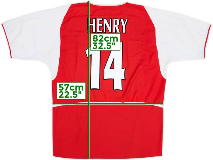 2002-04 Arsenal Home Shirt Henry #14 - 5/10 - (XXL)