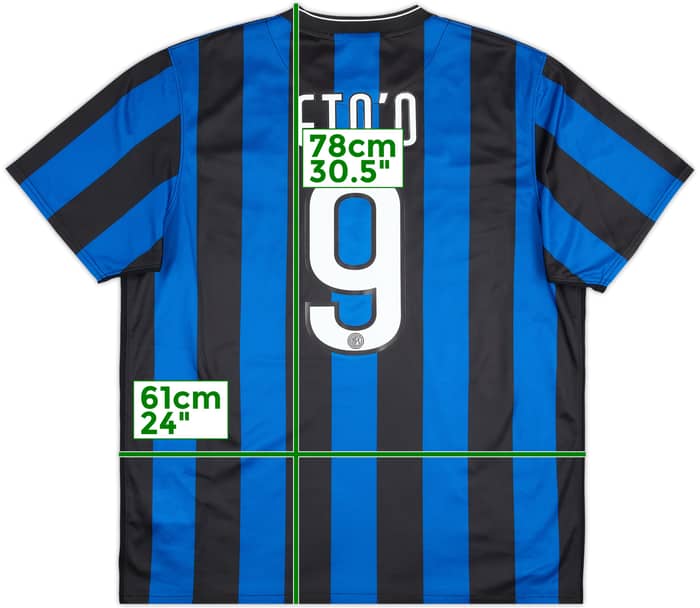 2009-10 Inter Milan Basic Home Shirt Eto'o #9 - 8/10 - (XL)