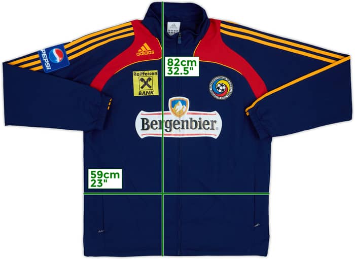 2007-08 Romania Player Issue adidas Track Jacket - 8/10 - (L/XL)