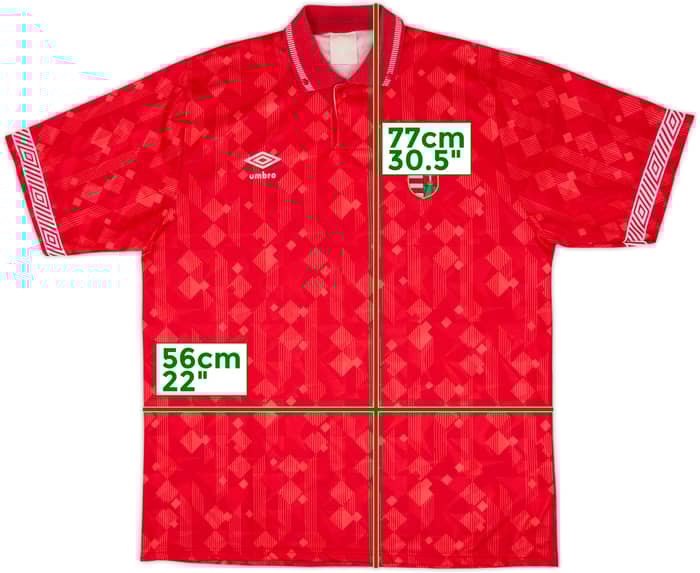 1990-93 Hungary Home Shirt #7 - 7/10 - (XL)