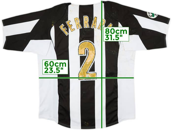 2004-05 Juventus Home Shirt Ferrara #2 - 4/10 - (XL)