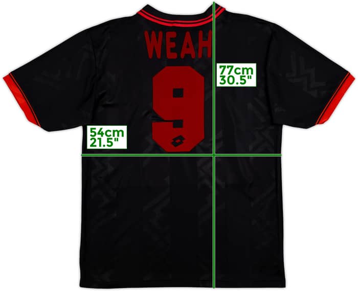 1996-97 AC Milan Third Shirt Weah #9 - 9/10 - (L)