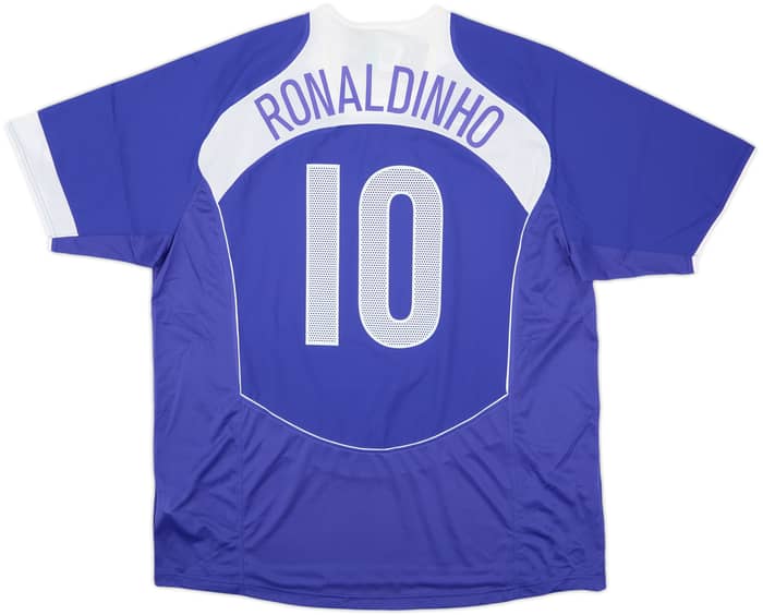 2004-06 Brazil Away Shirt Ronaldinho #10 (XL)
