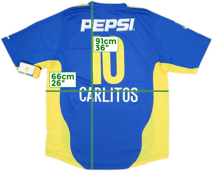 2004-05 Boca Juniors Home Shirt Carlitos #10 (XXL)