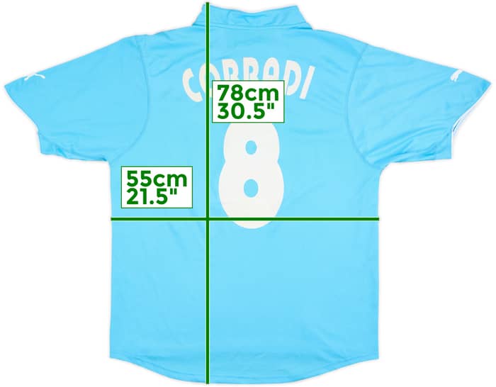 2002-03 Lazio Signed Home Shirt Corradi #8 - 6/10 - (XXL)