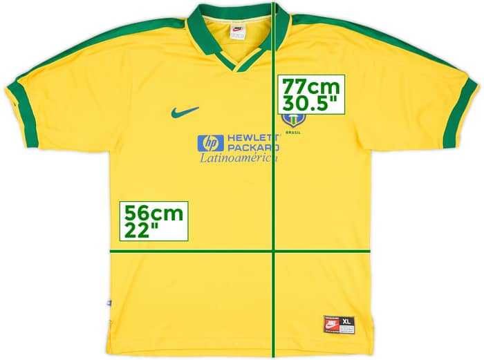 1997-98 Brazil Home Shirt #17 - 6/10 - (XL)
