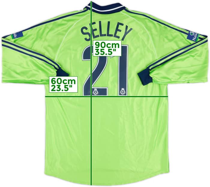 1999-00 Fulham Match Issue Away L/S Shirt Selley #21