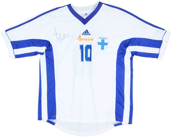 1998-00 Finland Signed Home Shirt Litmanen #10 - 7/10 - (L)