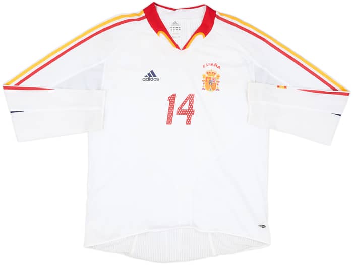 2004-06 Spain Player Issue Away L/S Shirt Alonso #14 - 6/10 - (XL)