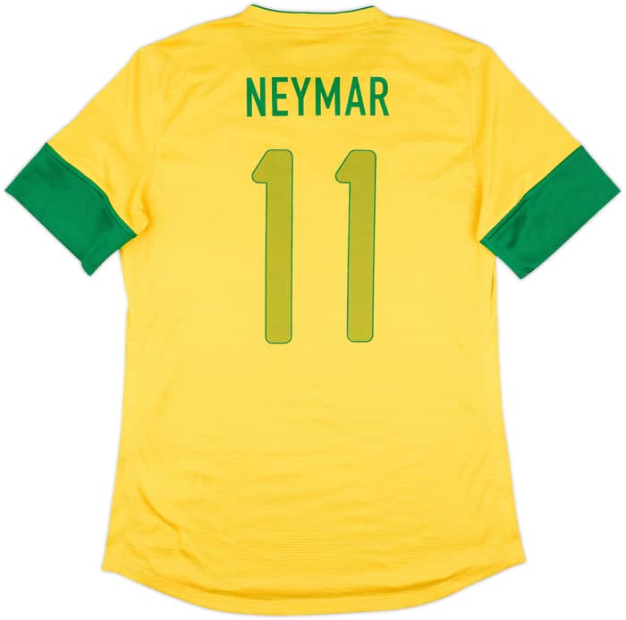 2012-13 Brazil Authentic Home Shirt Neymar #11 - 8/10 - (L)