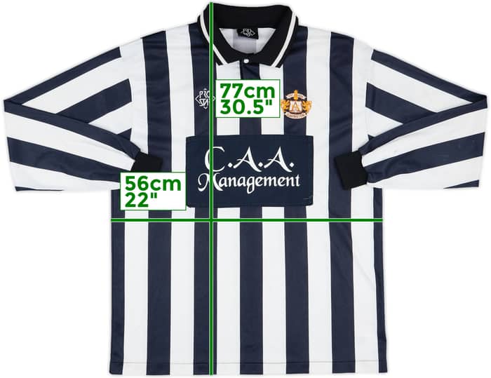 1996-97 Ashington Match Issue Home L/S Shirt #6