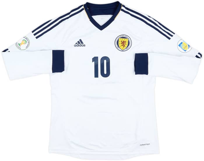 2012-14 Scotland Player Issue World Cup Qualifiers Away L/S Shirt #10 - 7/10 - (L)