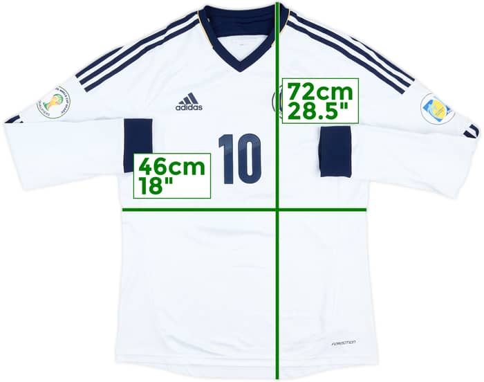 2012-14 Scotland Player Issue World Cup Qualifiers Away L/S Shirt #10 - 7/10 - (L)