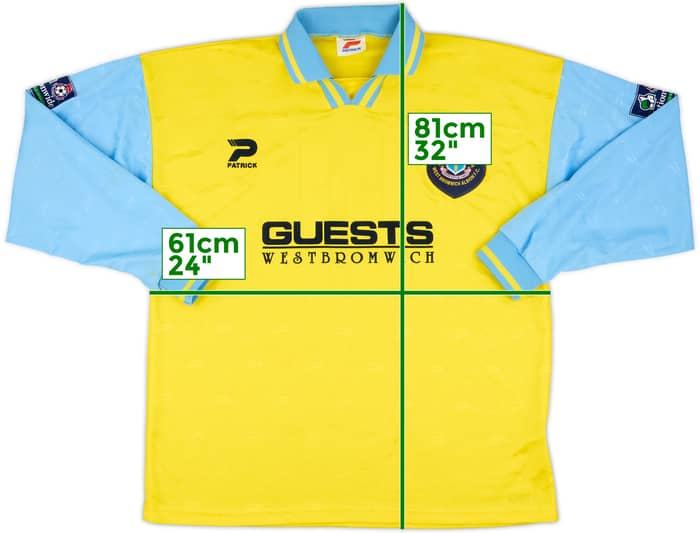 1996-97 West Brom Match Issue Away L/S Shirt #11