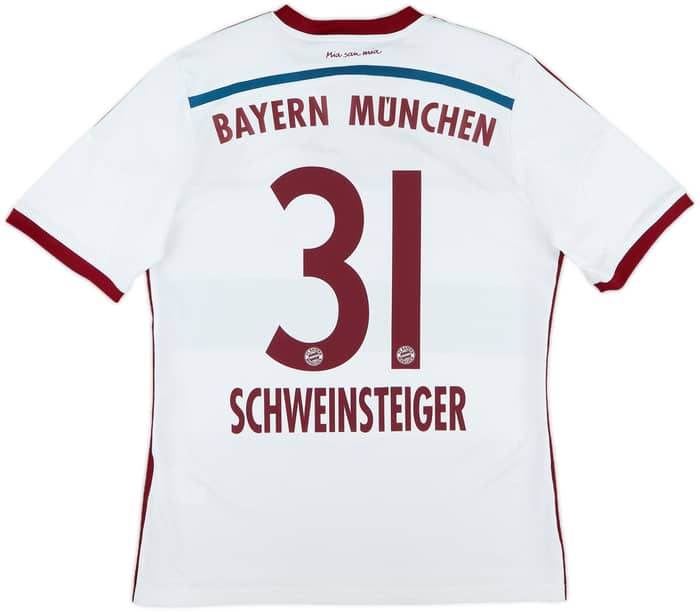 2014-15 Bayern Munich Away Shirt Schweinsteiger #31 - 9/10 - (XL.Boys)