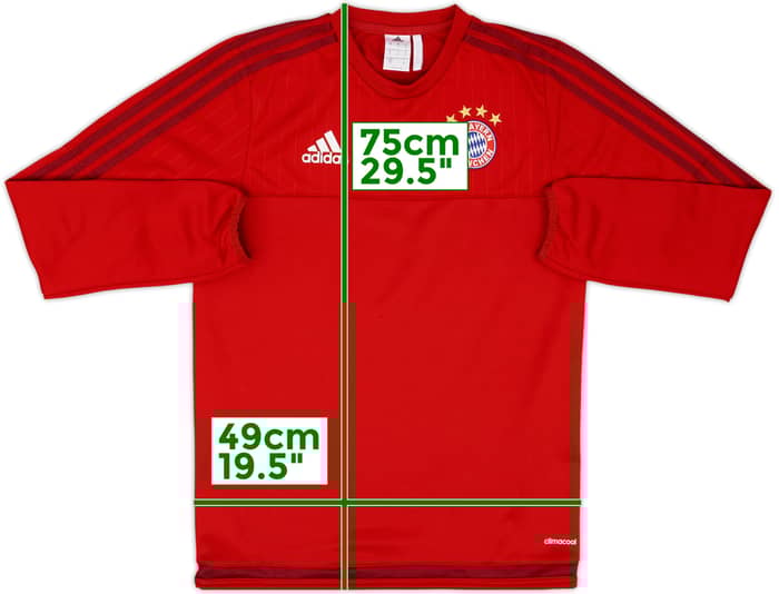 2015-16 Bayern Munich adidas Sweat Top - 7/10 - (S)