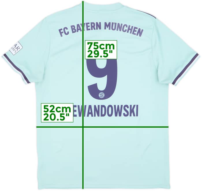 2018-19 Bayern Munich Away Shirt Lewandowski #9 - 8/10 - (L)