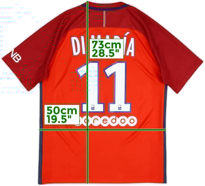 2016-17 Paris Saint-Germain Away Shirt Di Maria #11 - 9/10 - (M)