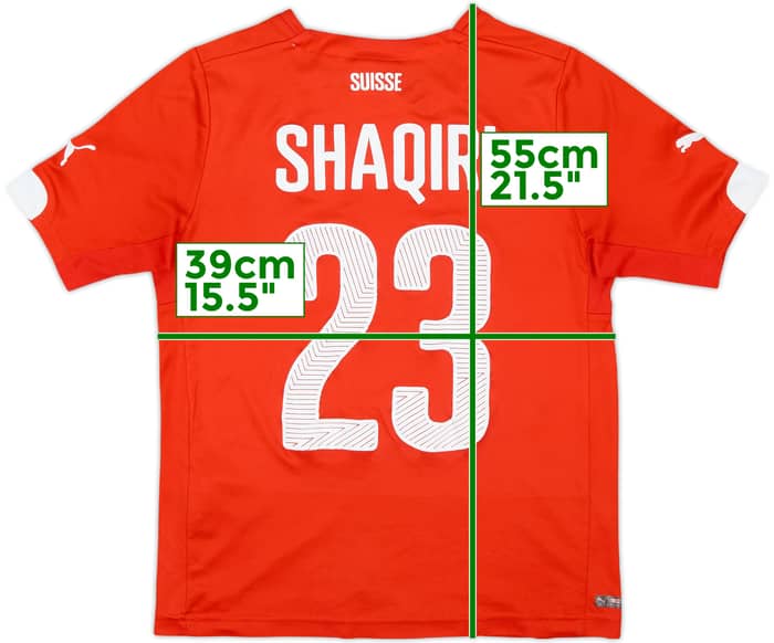 2014-15 Switzerland Home Shirt Shaqiri #23 - 4/10 - (S.Boys)